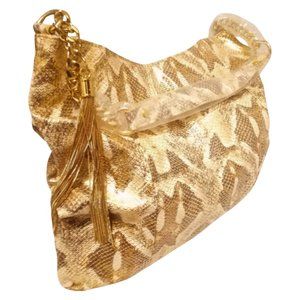 Women's Gold Snake Over the Shoulder Bag